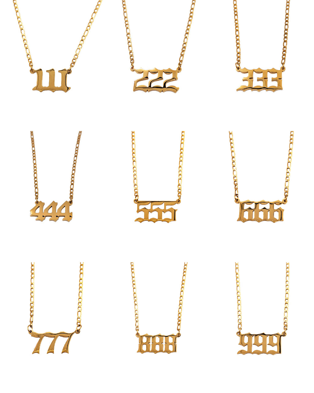 Angel Number Necklace (111-999)