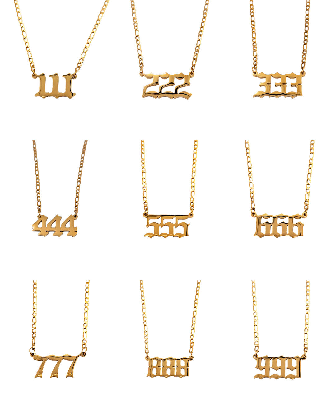 Angel Number Necklace (111-999)