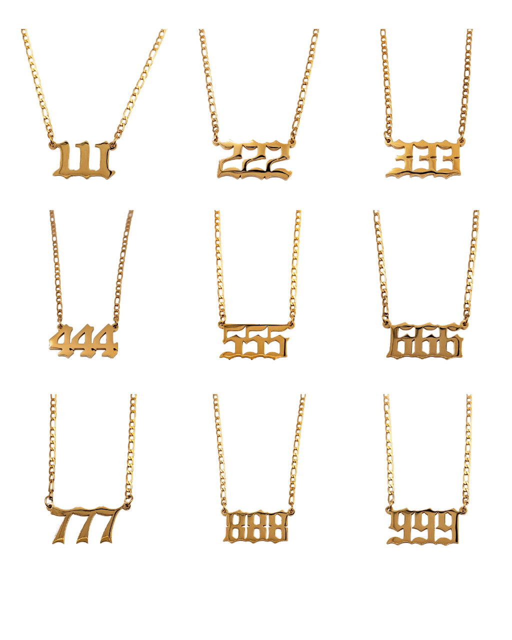Angel Number Necklace (111-999)