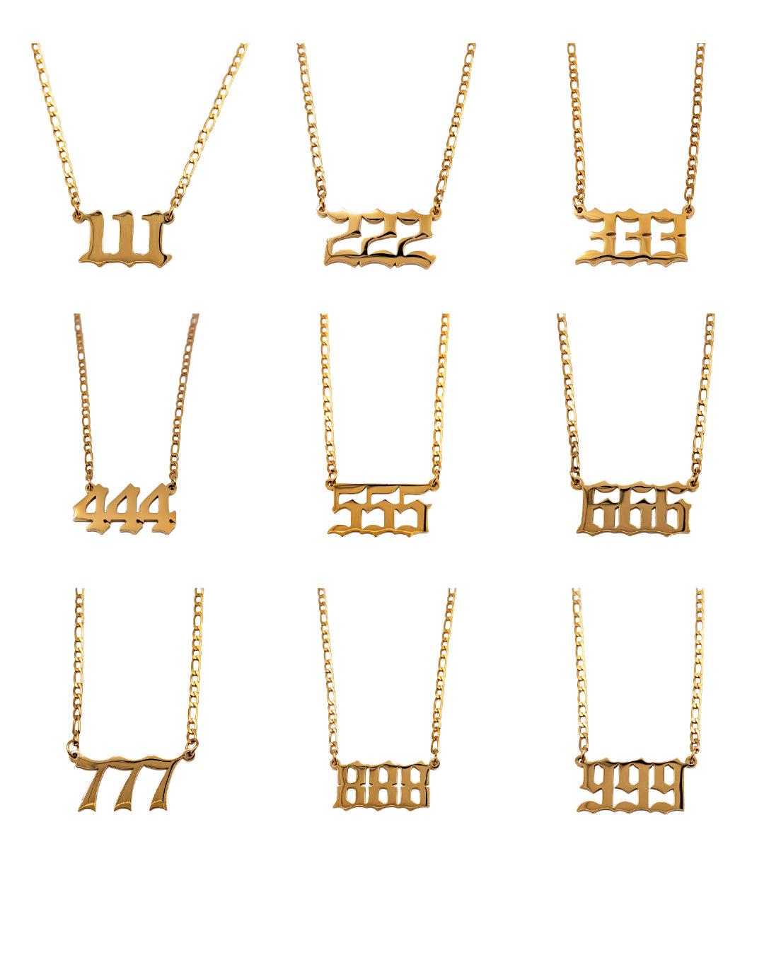 Angel Number Necklace (111-999)