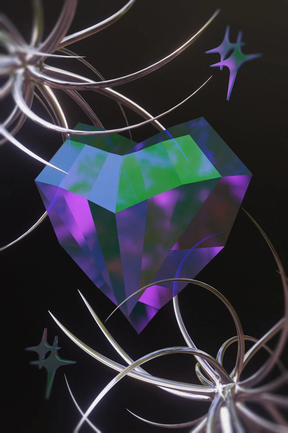 Cyber Faerie Note Card & Art Print